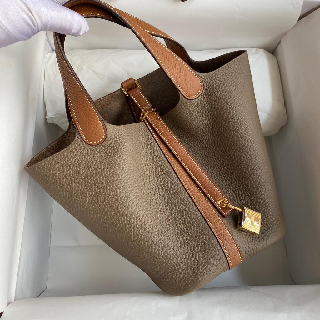 Корзина для овощей из воловьей кожи, сшитая вручную вощеной нитью для детей, обернутая в натуральную кожу с узором личи, сумка-ведро для воды для женщин