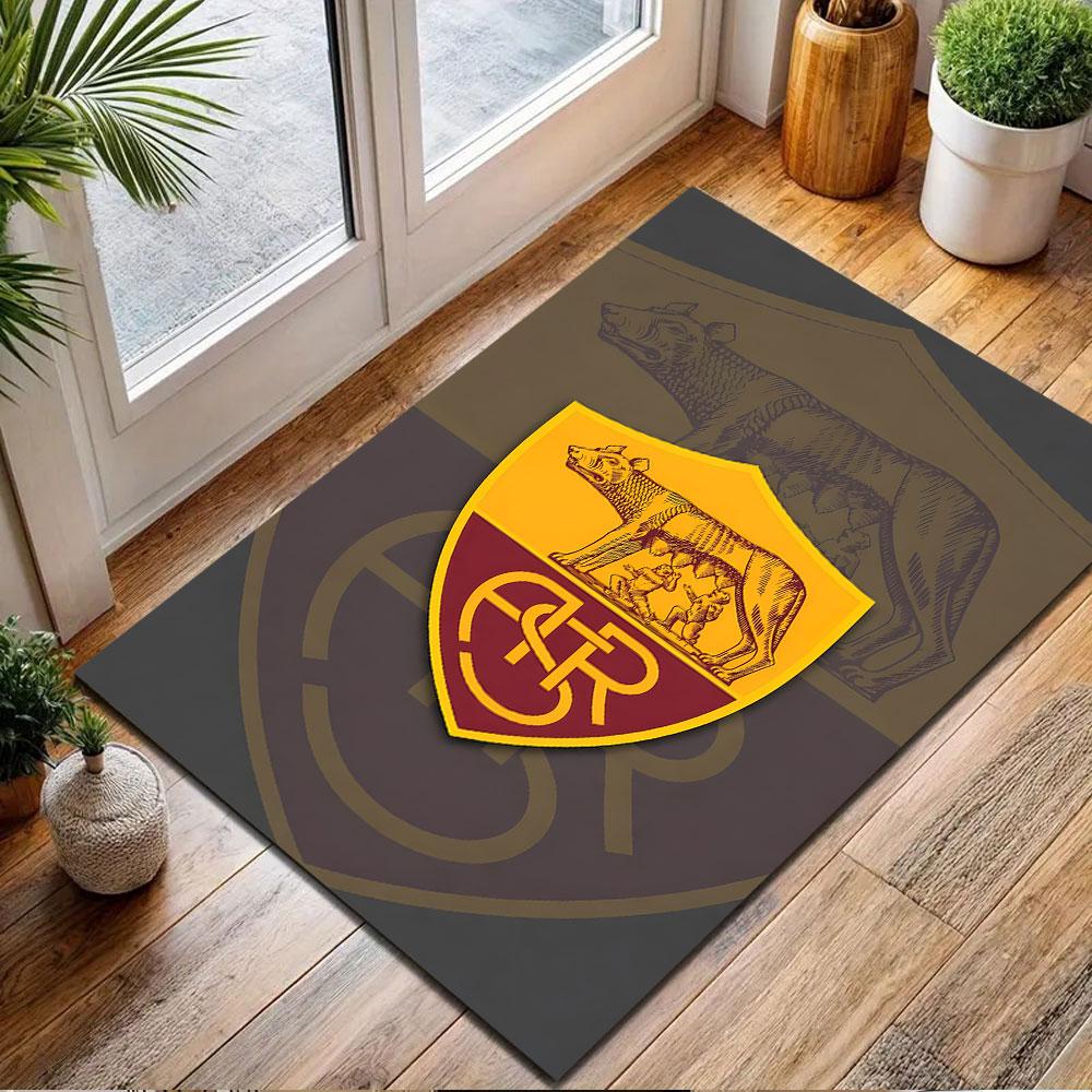 Wolf and Twins Emblem Patterned carpet, non slip mat suitable for living room and bedroom sofas