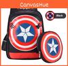Captain America Childrens Backpack Shoulder Padding Multiple Storage Compartment