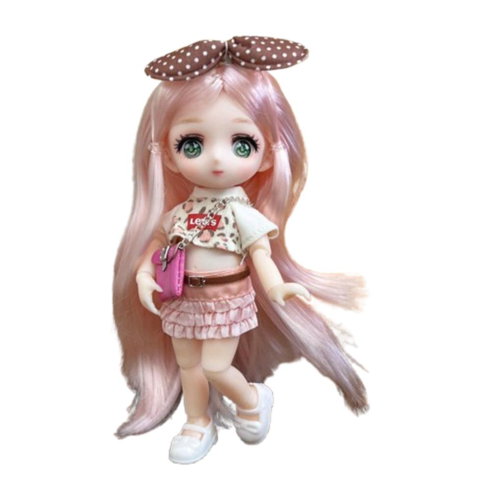 Ball Jointed Body 16cm Doll Clothes Set Movable Joint Chinese Style Skirt  Babies