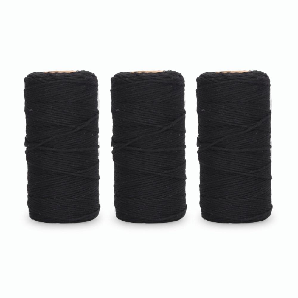 3Pcs 984 Feet Length Cotton Twine Soft Texture Packing String Macrame Cord For Home Decoration