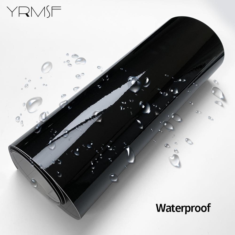 Автомобильная наклейка Виниловая пленка Глянцевый черный Самоклеящаяся Водонепроницаемая пленка Винил для зеркал заднего вида Автомобильная тюнинговая пленка для автомобильных аксессуаров