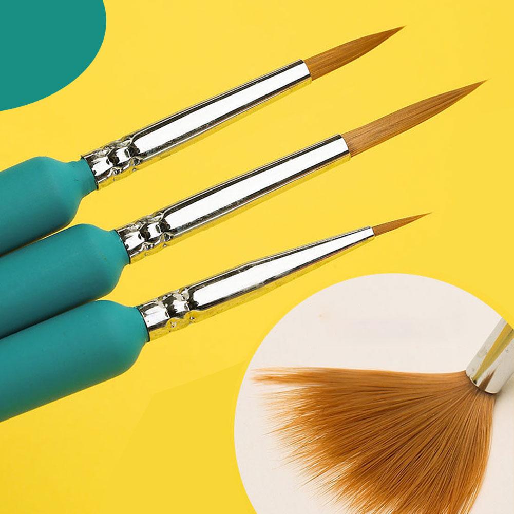 11Pcs Miniature Wolf Hair Paint Brush Art Painting Brushes Artistic Watercolor Brush Oil Painting Brush Drawing Hand Painted