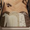 Medieval Style Light Luxury Door Floor Mat Indoor Scraping Mud Rubbing Soil Dirt-Resistant Foot Mat Entrance Can Be Cut Silk Ring Floor Mat