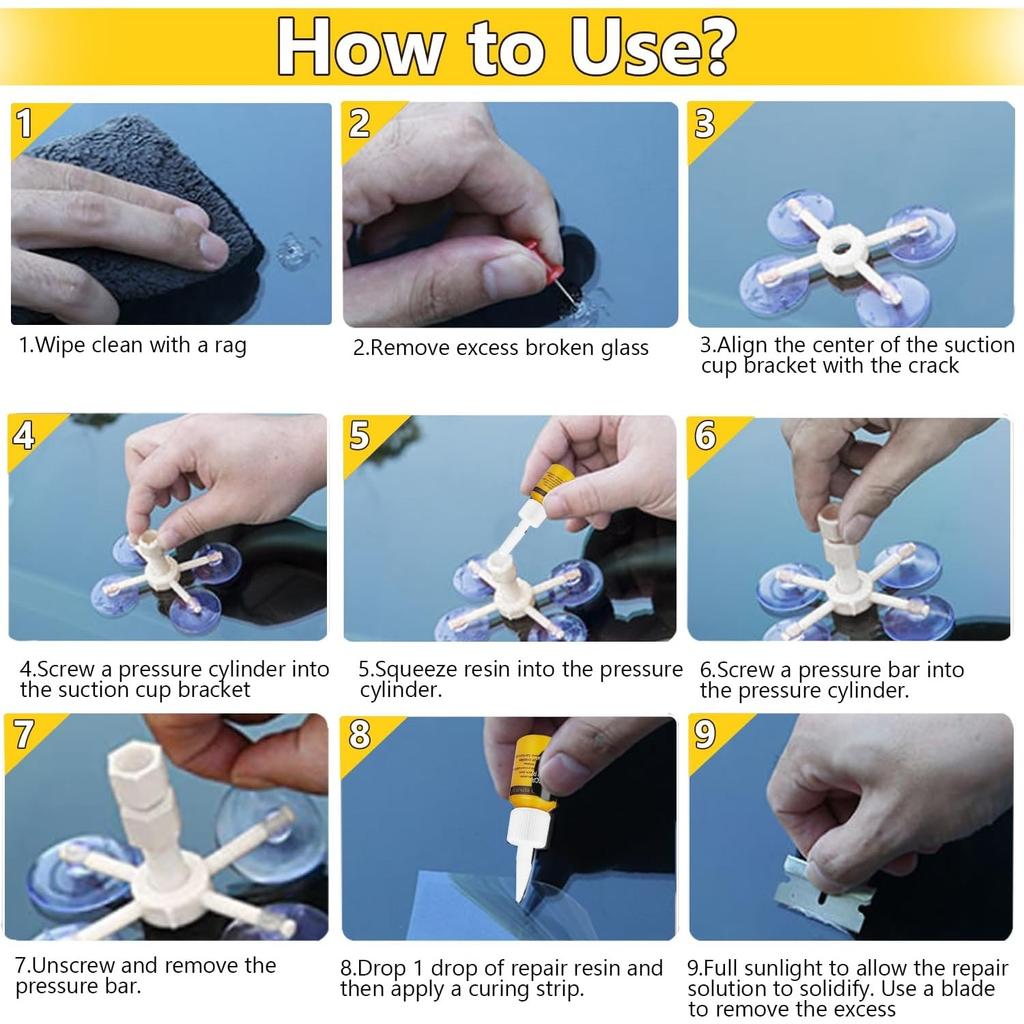 Комплект для ремонта трещин на лобовом стекле, комплект для ремонта сколов и трещин на лобовом стекле, 1 комплект для ремонта автомобильного стекла, комплект для ремонта трещин и трещин на стекле для автомобилей