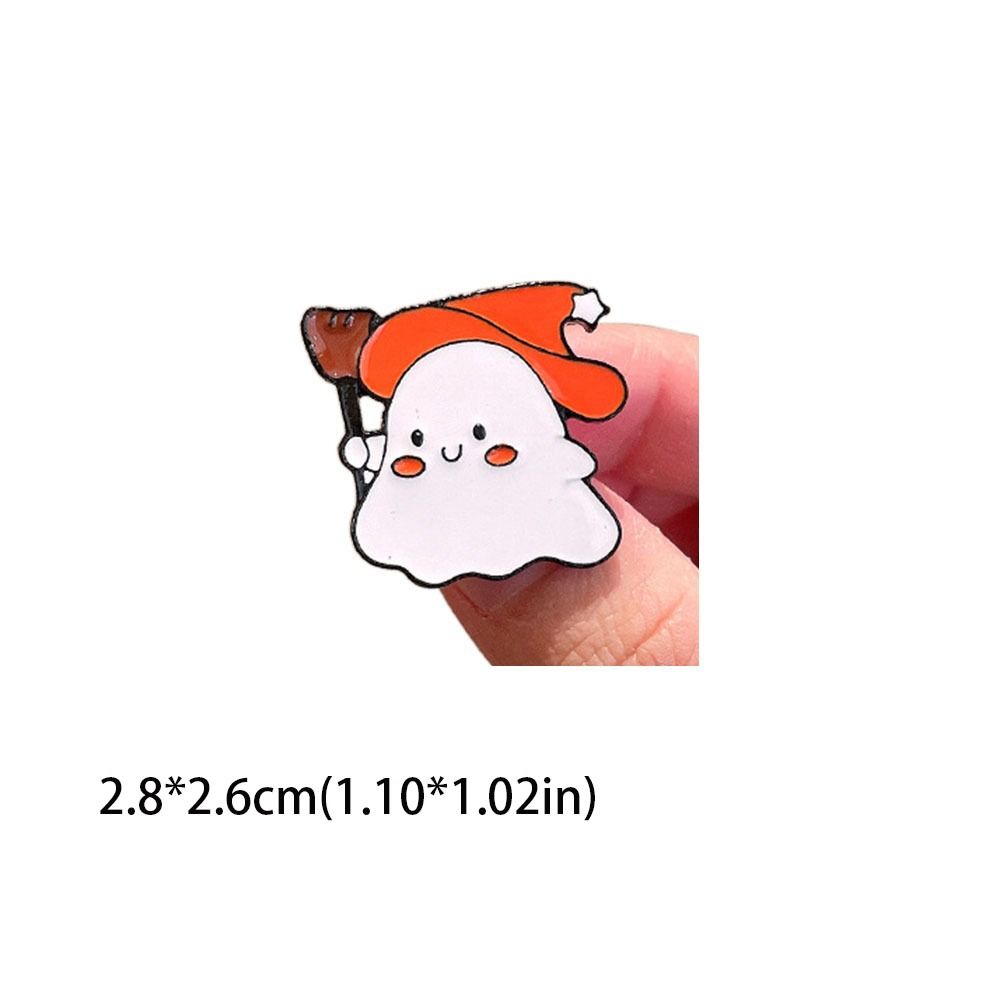 Капающее масло Милый призрак Эмаль Брошь Эмаль Хэллоуин Лацкан Сладкая тыква Металлический значок Ежедневно