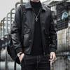 Осенняя мужская модная кожаная куртка зеленая красивая тонкая мотоциклетная куртка кожаная куртка мужская модная