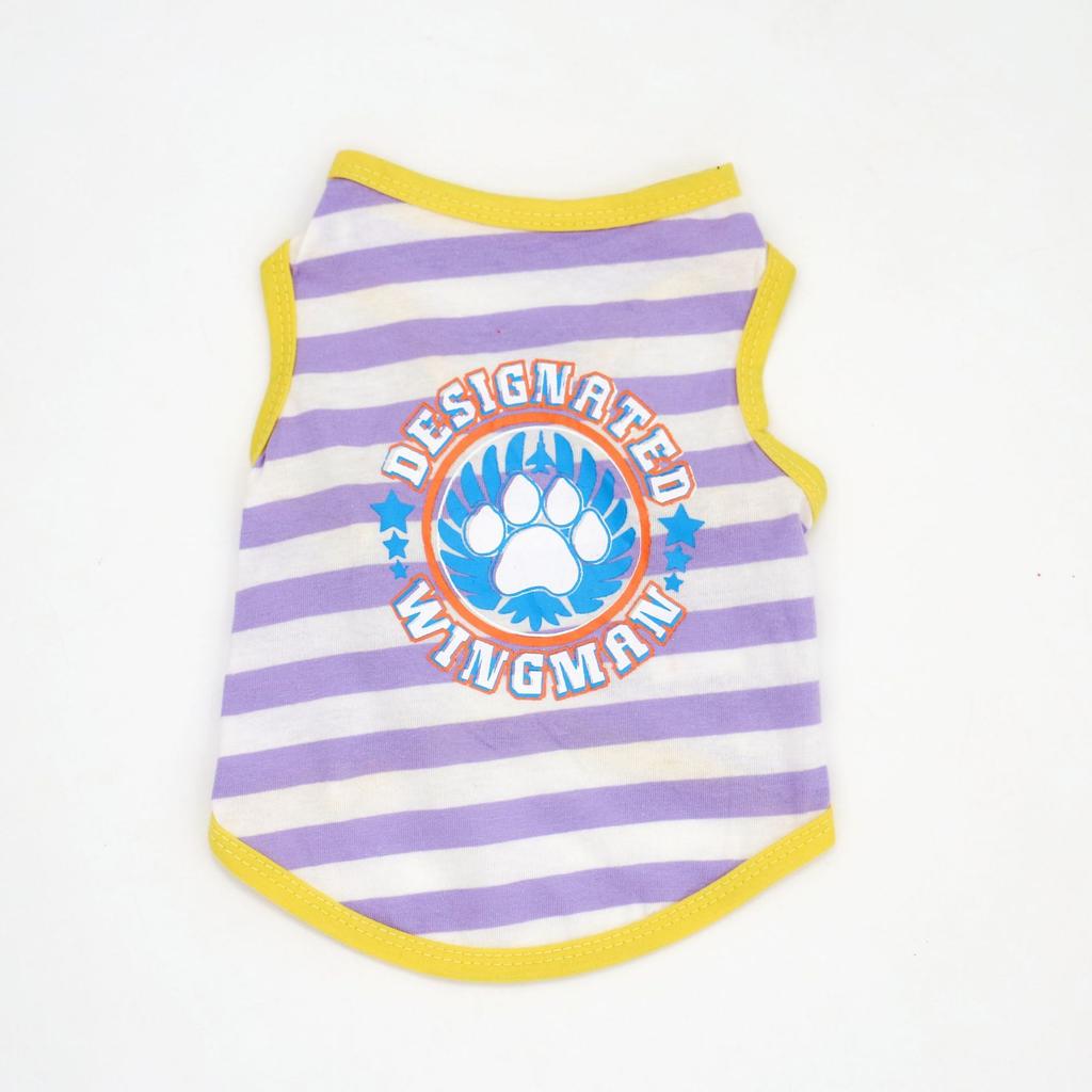 Pet Clothing, New Spring and Summer Models, Cat and Dog Pet Clothes, Breathable Striped Vest