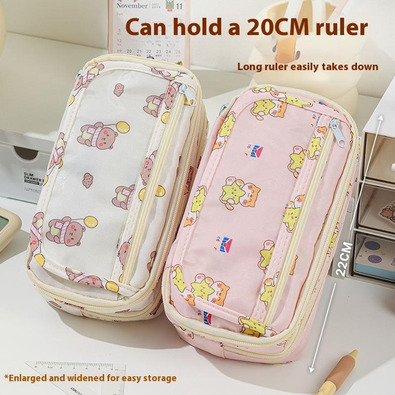 Милый мультяшный пенал для студента Мультяшный аниме креативный пенал Большая вместимость Сумка для хранения канцелярских товаров Косметичка