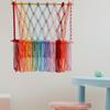 Гамак с мягкими игрушками, держатель для плюшевых игрушек, сетка, простая в установке, тканый вручную гобелен из хлопчатобумажной веревки для