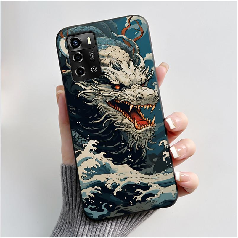 Чехол для смартфона ZTE Blade V40 Vita / V41, роскошный, милый, с кроликом, забавный, черный, корпус, мягкий силиконовый защитный чехол