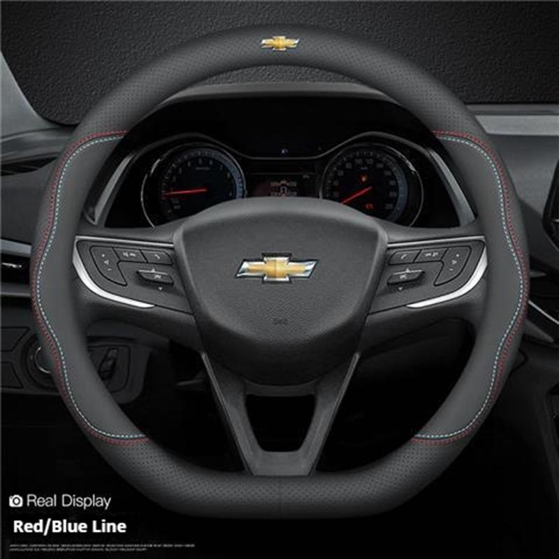 Кожаная накладка на руль автомобиля для Chevrolet Montana Trailblazer EV SS RS Silverado RST Equinox RS LT Bolt EUV Blrzer 38 см
