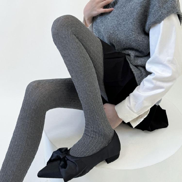 Женские плотные колготки в полоску с узором Твист Зимние Осенние Чулки Эластичные Жаккардовые Однотонные Колготки Чулки Леггинсы