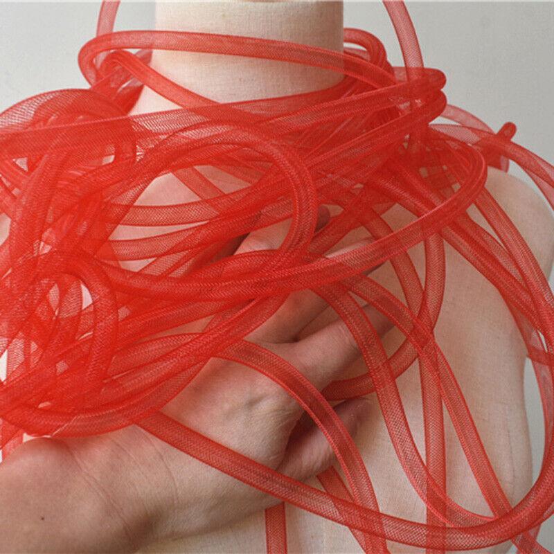 10 мм Трубчатая Конская Щетина Кринолиновая Трубка Кринолиновая Сетчатая Ткань Отделка для DIY Аксессуаров для Волос Эластичная Скрученная Гибкая Сетчатая Ткань