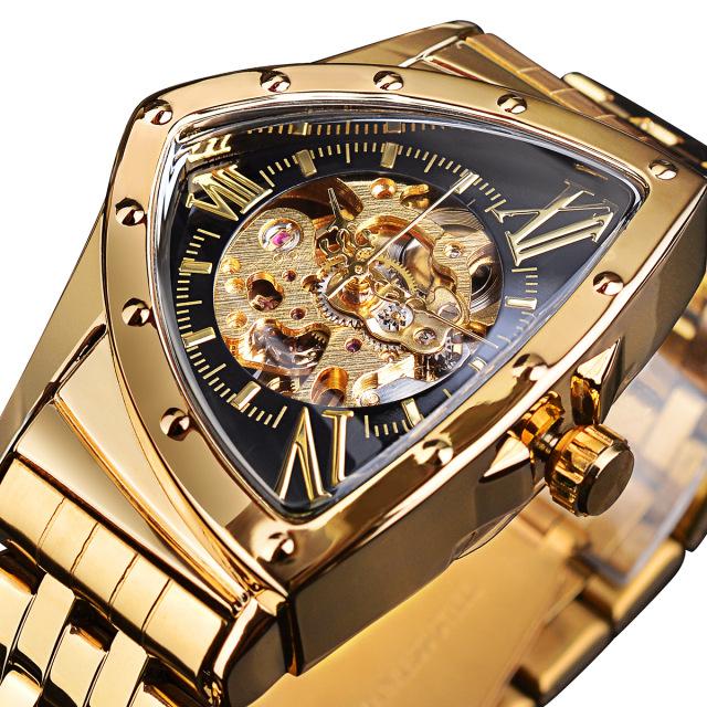 Forsining New Men's Fashion Casual Hollow Watch Automatic Mechanical Watch GMT1199-2-A