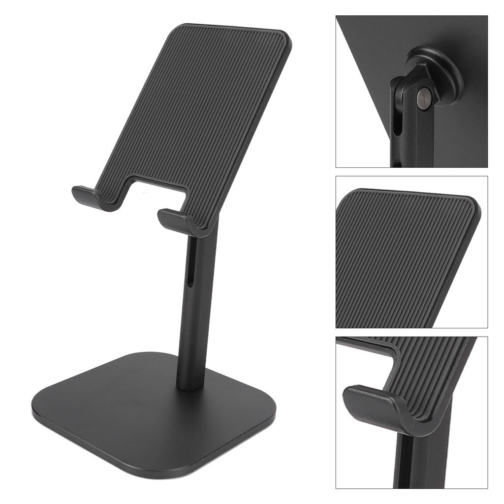 Phone Stand Dark Gray Adjustable Lift Office Learning Aluminum Alloy Mobile Phone Tablet B
