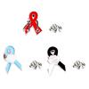 Изящные броши-ленты Значок awareness ВИЧ для женщин Нагрудный позвоночник Изящная лента Значок Украшение Брошь-булавка