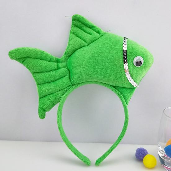 Повязка на голову в виде золотой рыбки, обруч для волос в виде рыбки, регулируемая повязка на голову, реквизит для косплея, вечеринки, дня рождения, принадлежности