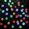 1 Pack 22M 200LED Crystal Globe Solar String Lights, Waterproof Solar Outdoor Lights, Garden Tree Patio Party Christmas Deco