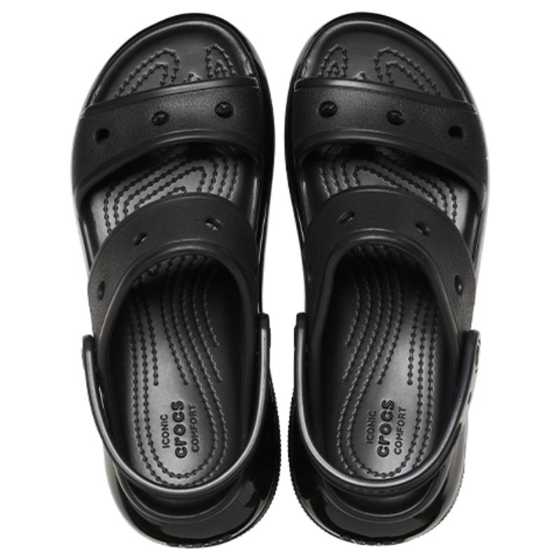 Crocs Сандалии на толстой подошве с одной лямкой Mega Crush Sandal 'Black' Унисекс