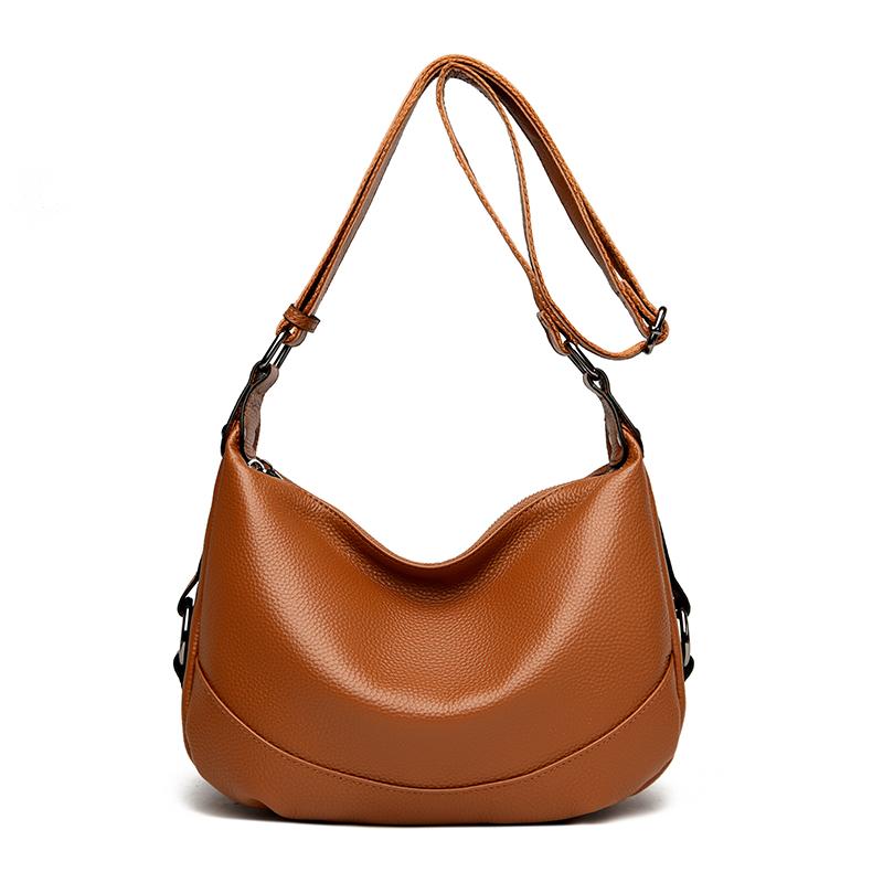 Сумки из натуральной кожи для женщин, сумка через плечо, большая вместительная сумка, повседневная мягкая, роскошная женская сумка