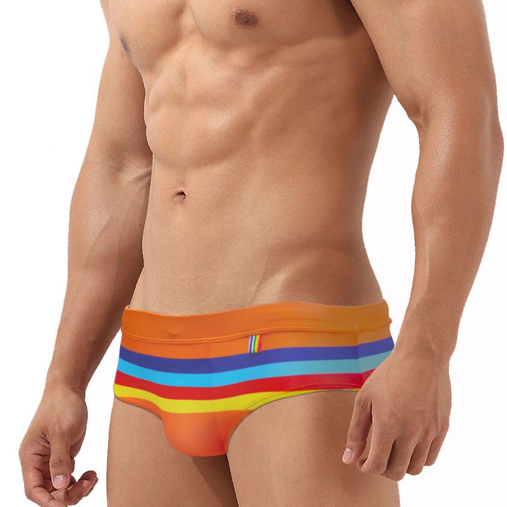 Мужские модные плавки Pride Day с низкой талией и летней пляжной одеждой больших размеров