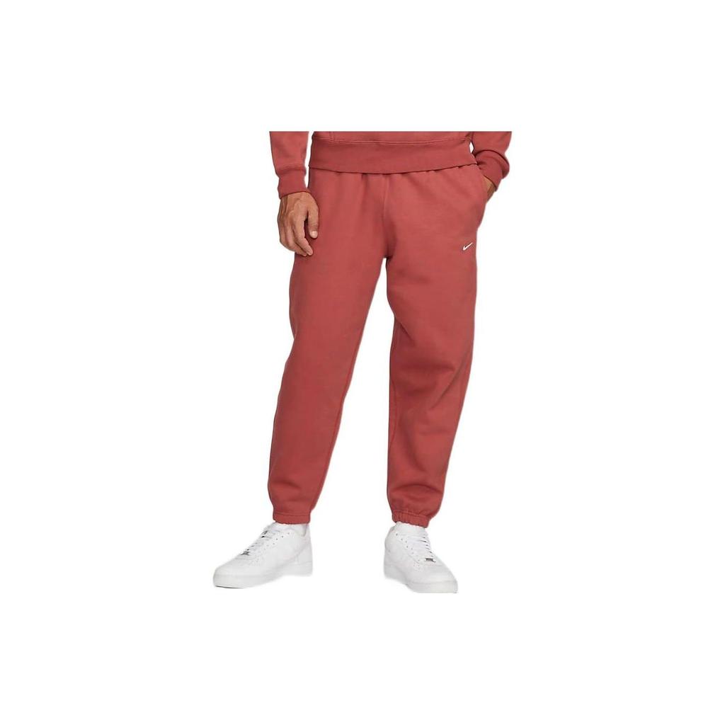 Nike FW22 Solid Color Logo Print Joggers Men Bottoms Canyon-Red DA0330-691