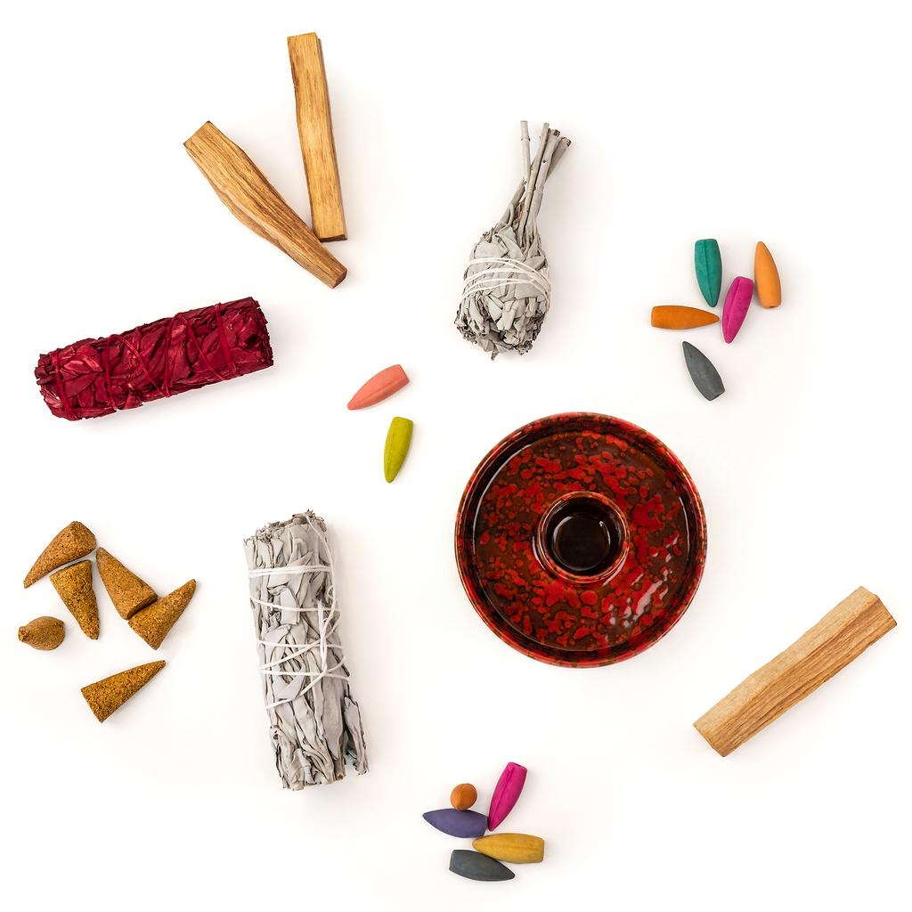 Ceramic Palo Santo Fumo Stand - Red