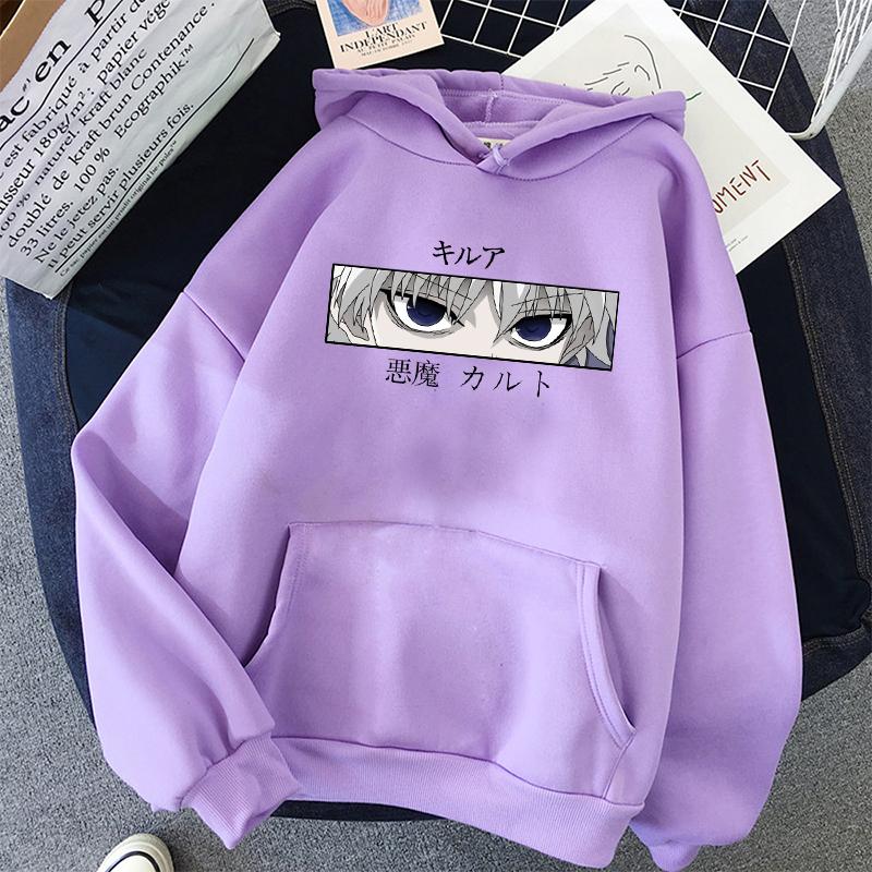 Женские толстовки Hunter X Hunter, женские пуловеры, толстовки Killua Zoldyck, уличная одежда с принтом аниме, топы