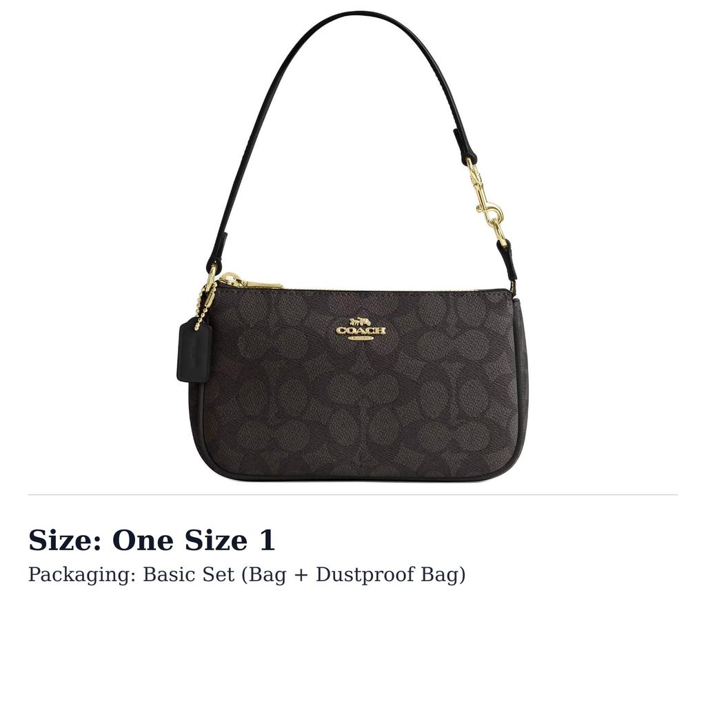 Coach Женская сумка через плечо Nolita из искусственной кожи, маленькая, золотая, с элементами из грецкого ореха и черными деталями CW426-IMXAQ