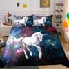 2023 Новый стиль, 2/3 шт., комплект высококачественных пододеяльников с 3D принтом единорога, комплекты пододеяльников из высококачественного полиэфира