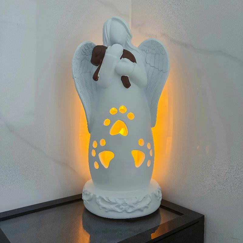 Pet Memorial Lamp Cat Dog Electronic Candle Souvenir Kitten Puppy Dogs Memory Lamps Pets Cats Dog Tombstone Memories Supplies