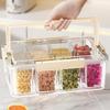 9 Grids Divided Serving Tray Clear Snack Fruits Box Portable Kitchen Storage Box  Food Storage