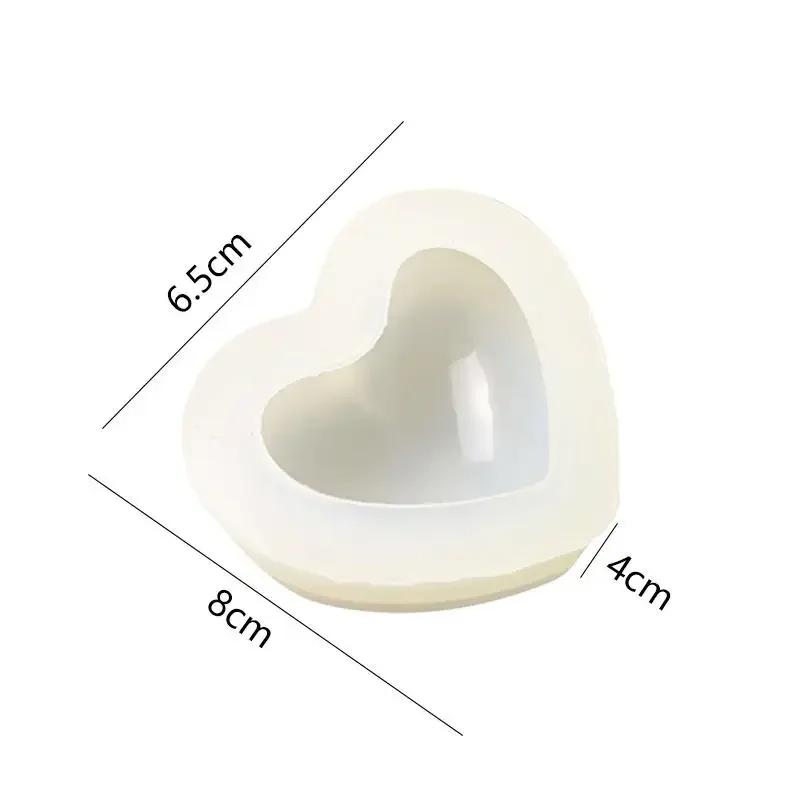 Creative Handmade Love Heart Crystal Silicone Mold Craft Cake Decor DIY Candle Resin Soap Plaster Creative Making Tools Supplies