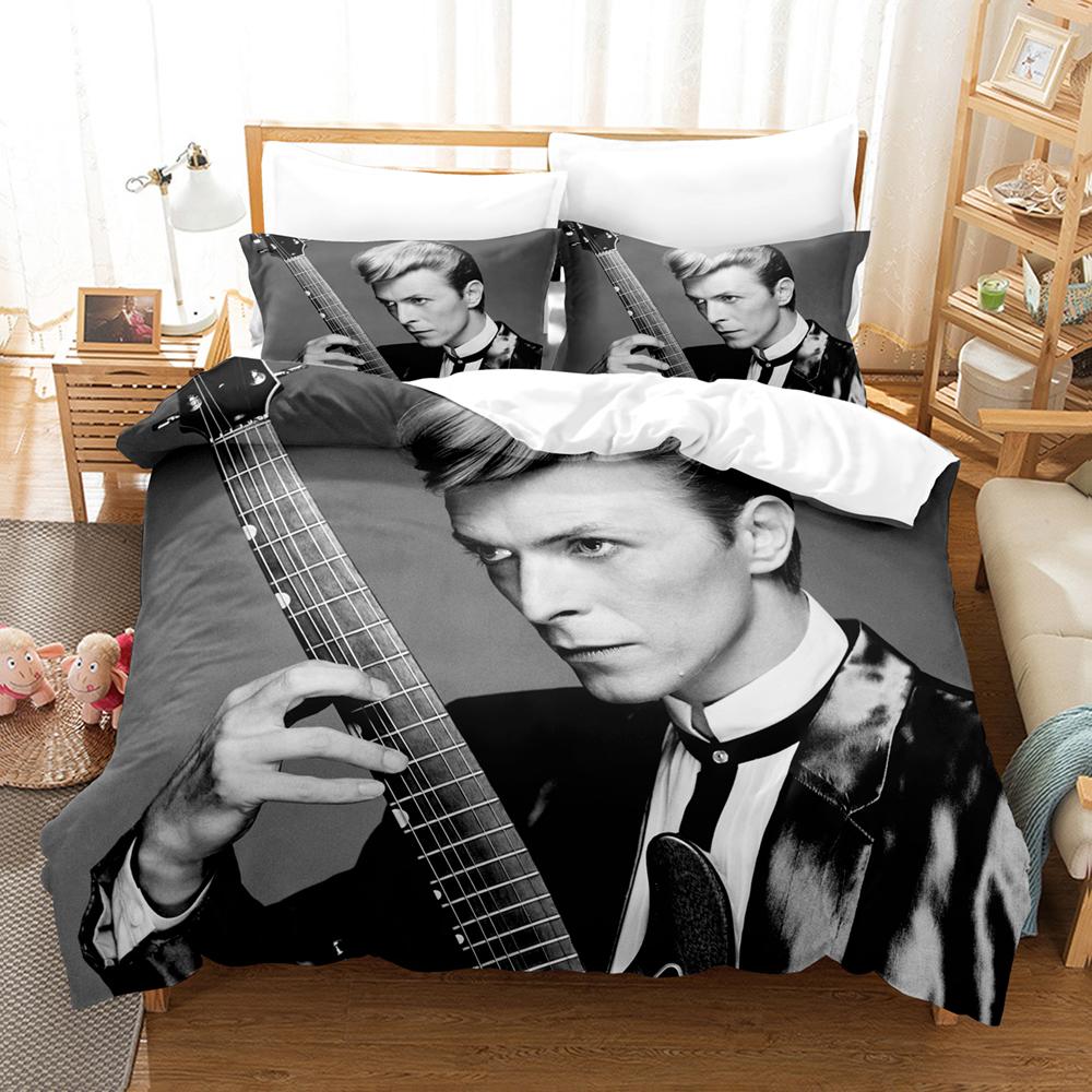3D Постельные комплекты Дэвида Боуи Набор пододеяльника с наволочкой Твин Фул Квин Кинг Постельные принадлежности Постельное белье