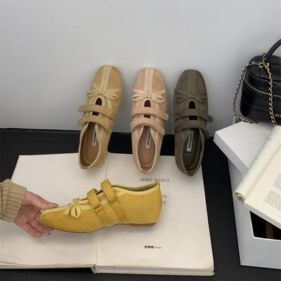 Новый дизайн спортивная и повседневная обувь на плоской подошве одинарная обувь туфли Мэри Джейн модный бант круглый носок женская