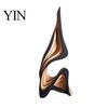 High End Decorative Gift Abstract Wood Art Sculpture, Modern Minimalist Solid Figurine for Living Handcrafted Wooden Decor Room Tabletop Decor,