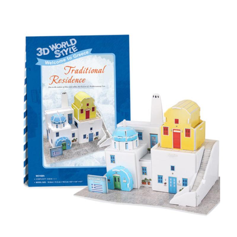 Diy 3d Diorama Puzzle World Style Tour Знаменитая строительная бумажная головоломка игрушка-головоломка ручной работы для детей, обучающая игрушка, модель T51