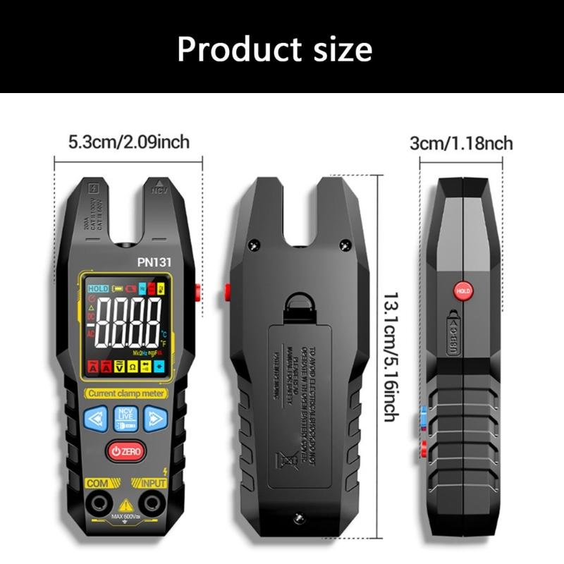 Clamp Meter Digital Multimeter 0-600V 200A Voltages Current Resistance 4000 Counts Current Ammeter Tester