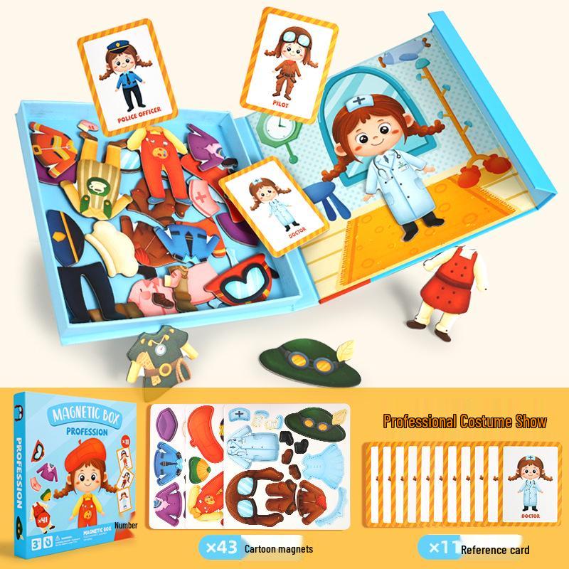 Магнитная игра-одевалка TEMU для детей (Возраст 3-6 лет) - Развивающая игрушка «Сделай сам»