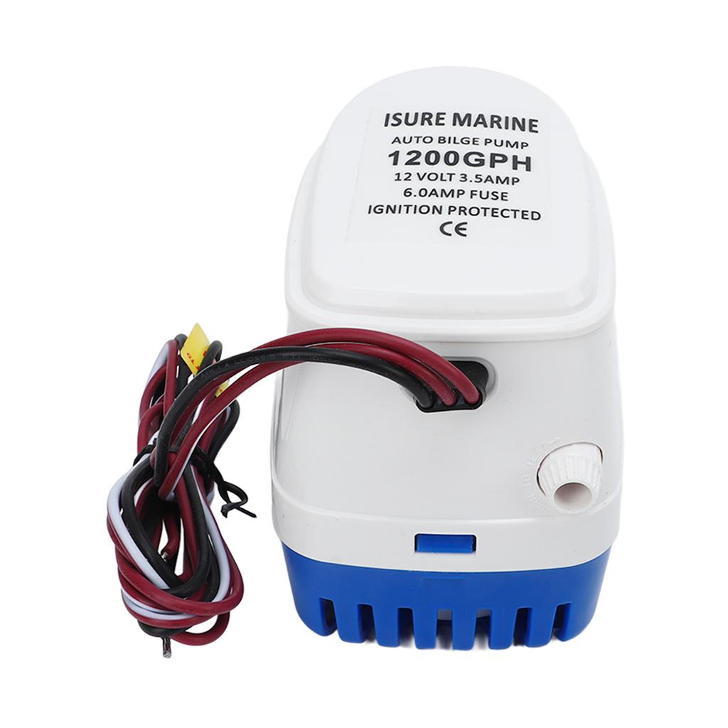 Автоматический погружной насос для трюмной воды для лодки 12 В, пластиковые аксессуары для лодок с поплавковым выключателем 1200 галлонов в час