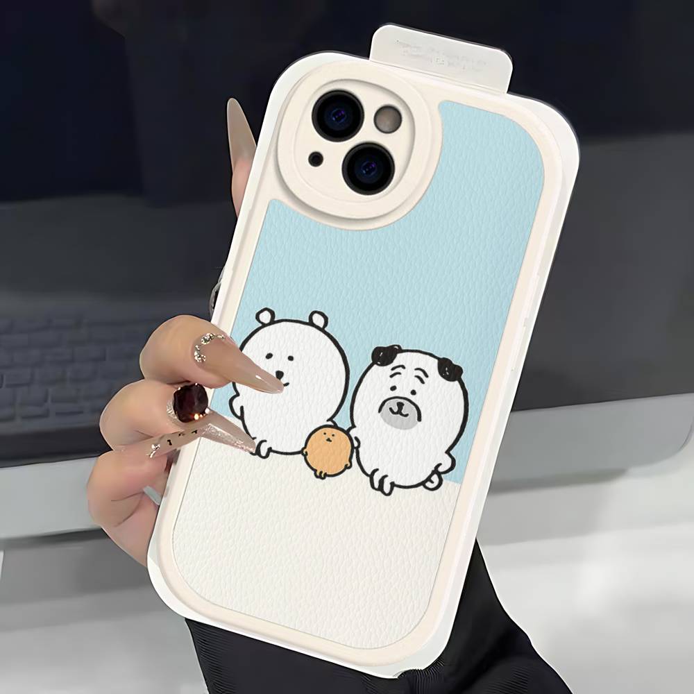 Popular Cute J-Joke B-Bear Phone Case For IPhone 16 15 14 13 12 11 Pro Max Plus Leather Soft Cover