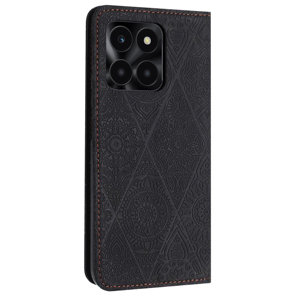 Кошелек-чехол для Honor X6c 4G/X6b 4G/X6a 4G/X5b/X5b Plus с оттиском Цветы Подставка Кожаная Крышка для Телефона