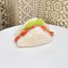 2pcs Kawaii Design Hamburger Keyring Plush Material Sandwich Keyring Cake Keyring  Pendant Decor