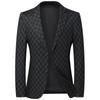 Autumn No-iron Stretch Plaid Suit for Young and Middle-aged Men, Slim and Trendy Men's Casual Suit