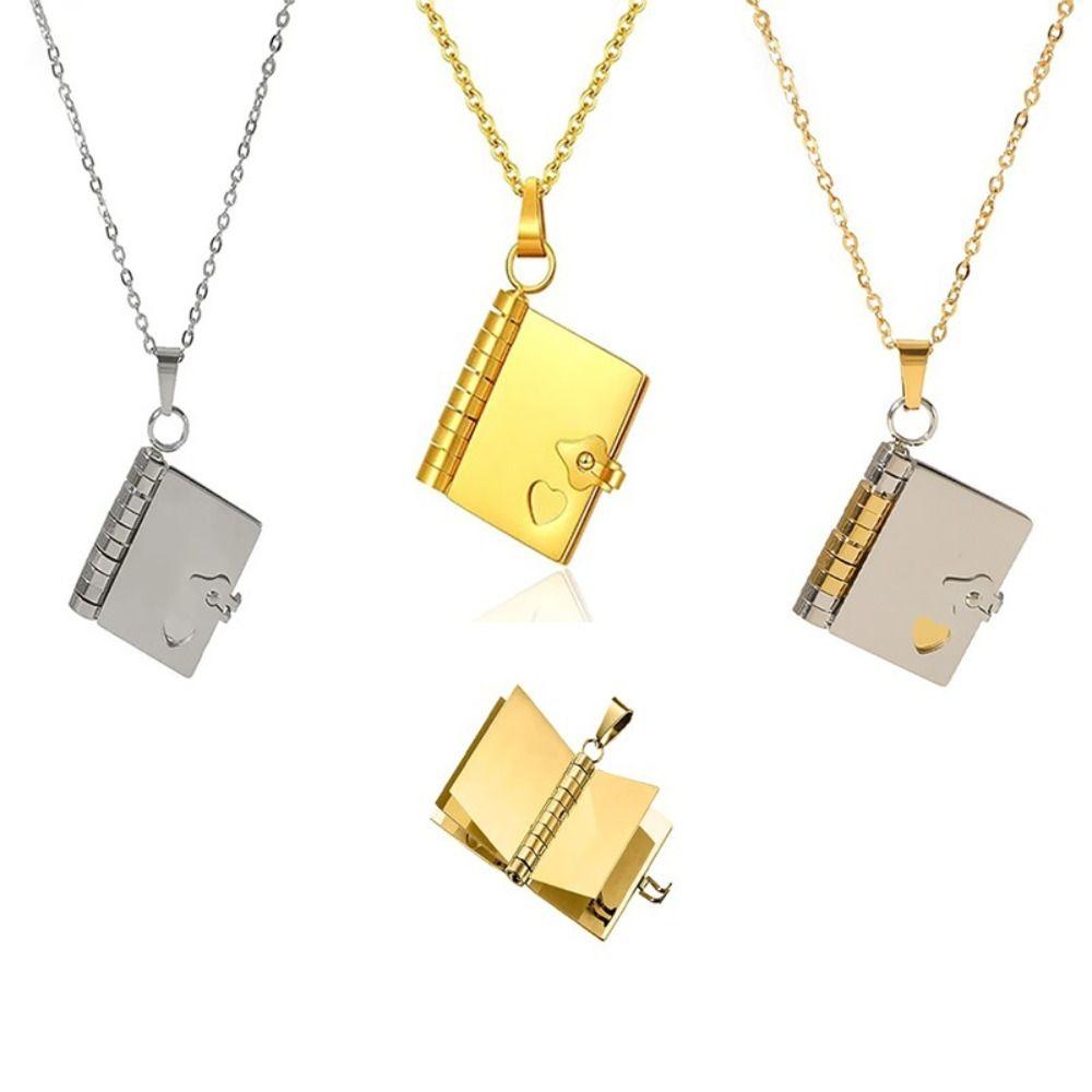 Кулон-книжка «Открытие сердца», ручная работа, парный кулон-медальон с текстом, парное ожерелье-книжка, подарок на день рождения