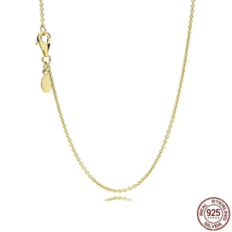 Серебряное колье 925 пробы в форме сердца Рождественский Подарок на День Рождения для Женщин Блестящее Круглое Изысканное Украшение Классический Шарм Сюрприз