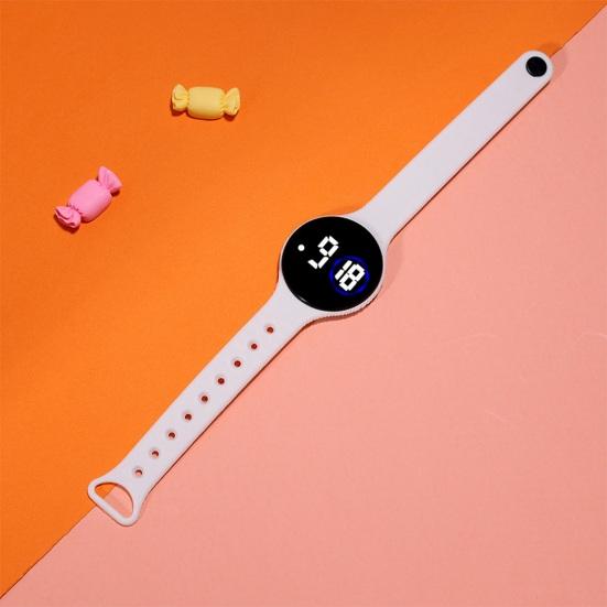 Детские светодиодные цифровые часы с круглым циферблатом, водонепроницаемые часы для плавания, регулируемый силиконовый ремешок, точное время, четкий дисплей, детские студенческие наручные часы