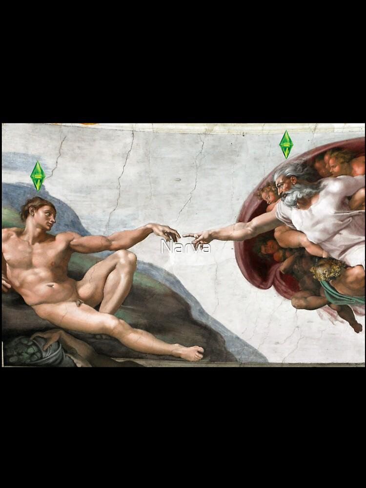The Creation The Creation of Adam Sims Oversized T-Shirt