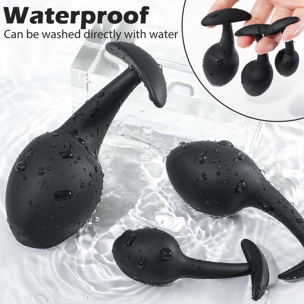 100% безопасная силиконовая анальная пробка, Анальная пробка унисекс, сексуальная Анальная пробка, 3 разных размера, массажер простаты, секс-игрушки для взрослых для мужчин/женщин